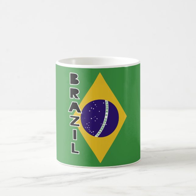 Flagge Brasiliens Kaffeetasse (Mittel)