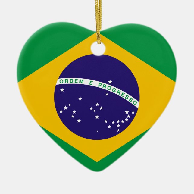 Flagge Brasiliens Keramik Ornament (Vorne)