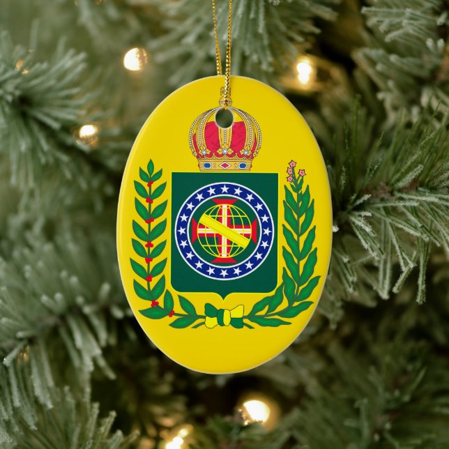 Flagge Brasiliens Keramik Ornament (Baum)
