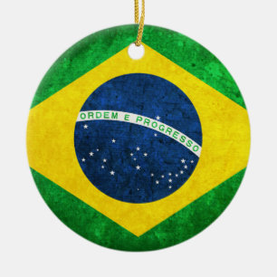 Flagge Brasiliens Keramik Ornament
