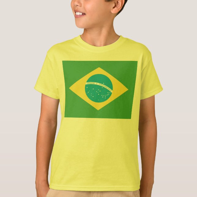 Flagge Brasiliens Kiddes Shirt (Vorderseite)
