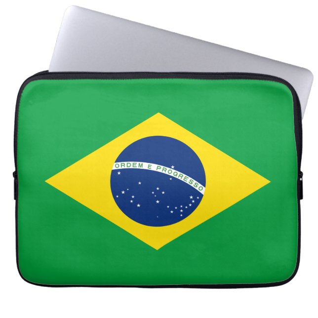 Flagge Brasiliens Laptopschutzhülle (Vorderseite)
