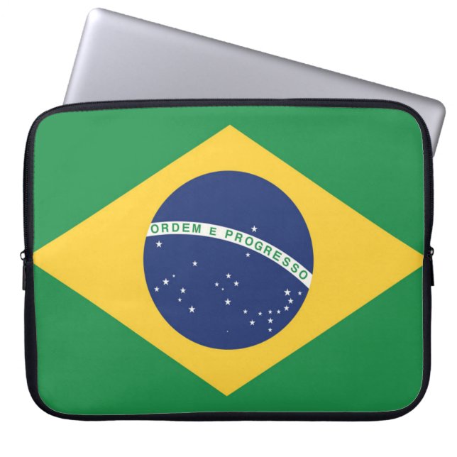 Flagge Brasiliens Laptopschutzhülle (Vorderseite)