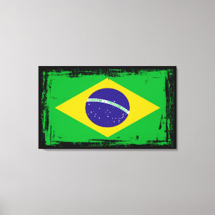 Flagge Brasiliens Leinwanddruck