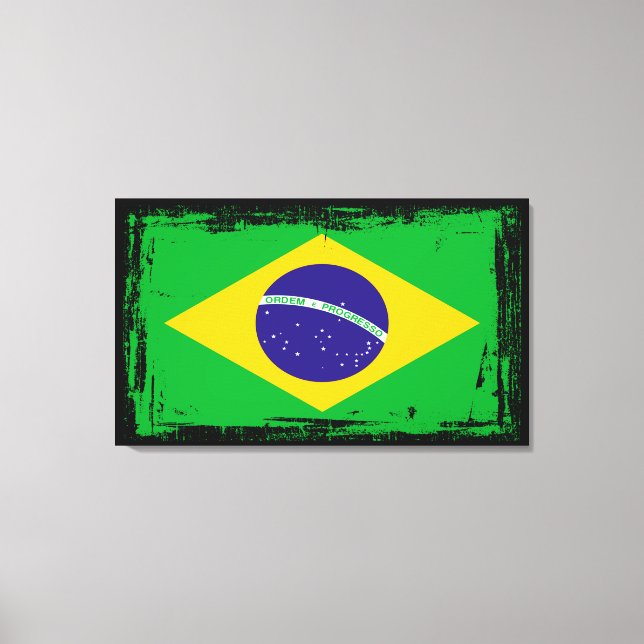 Flagge Brasiliens Leinwanddruck (Vorderseite)