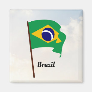 Flagge Brasiliens Magnet