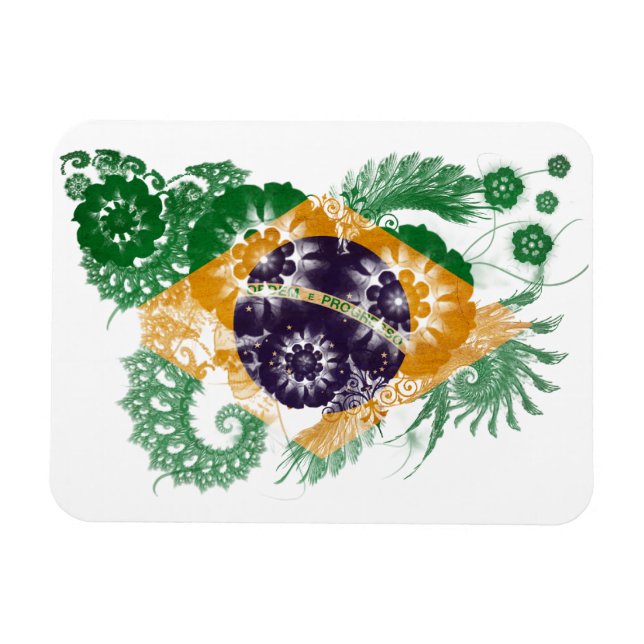Flagge Brasiliens Magnet (Horizontal)