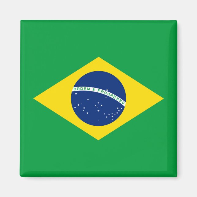 Flagge Brasiliens Magnet (Vorne)