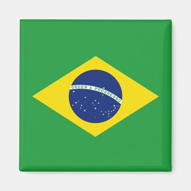 Flagge Brasiliens Magnet (Vorne)