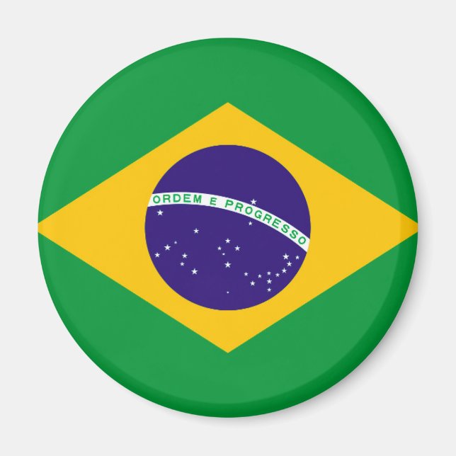 Flagge Brasiliens Magnet (Vorne)