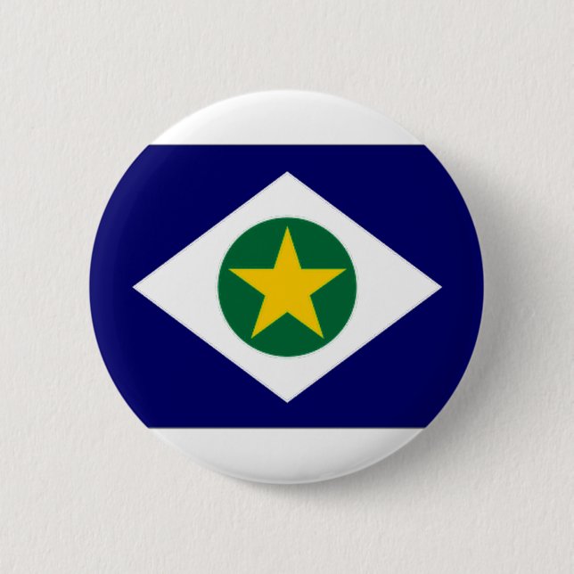 Flagge Brasiliens Mato Grosso Button (Vorderseite)