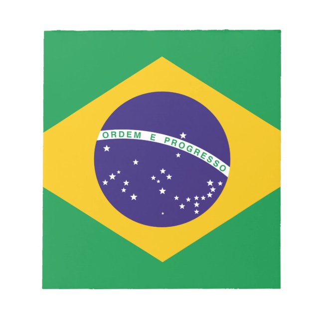 Flagge Brasiliens Notizblock (Vorderseite)