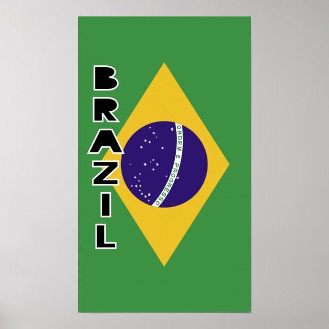 Flagge Brasiliens Poster (Vorne)