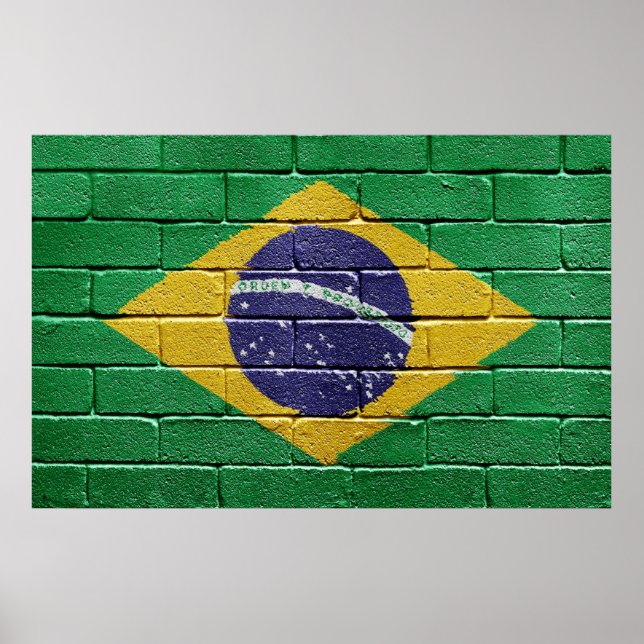 Flagge Brasiliens Poster (Vorne)