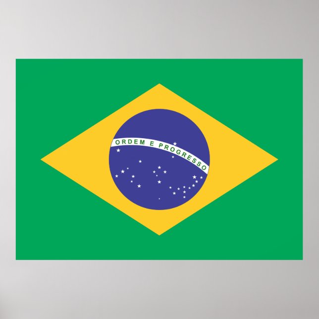 Flagge Brasiliens Poster (Vorne)