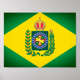 Flagge Brasiliens Poster