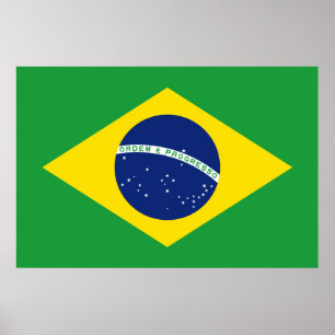 Flagge Brasiliens Poster