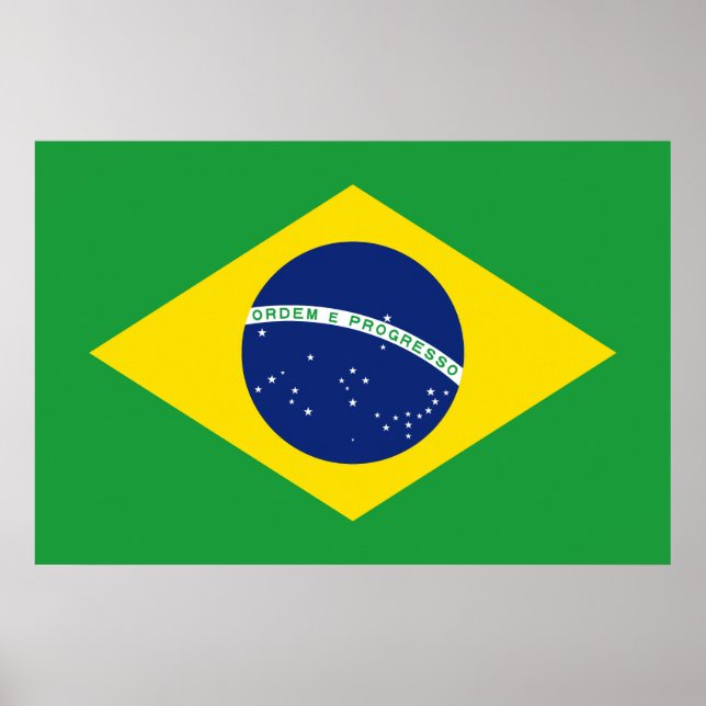 Flagge Brasiliens Poster (Vorne)