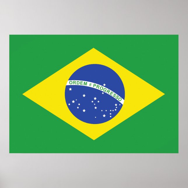Flagge Brasiliens Poster (Vorne)