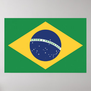 Flagge Brasiliens Poster