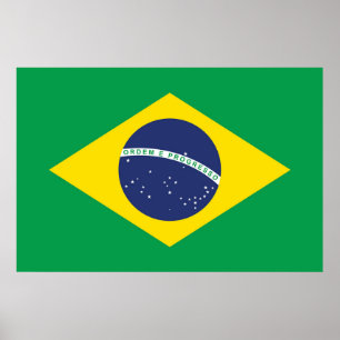Flagge Brasiliens Poster
