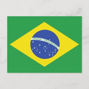 Flagge Brasiliens Postkarte