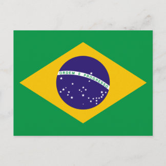 Flagge Brasiliens Postkarte