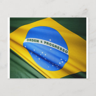 Flagge Brasiliens Postkarte