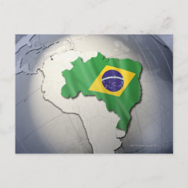 Flagge Brasiliens Postkarte