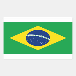 Flagge Brasiliens Rechteckiger Aufkleber