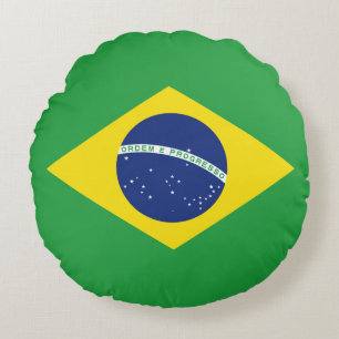 Flagge Brasiliens Rundes Kissen