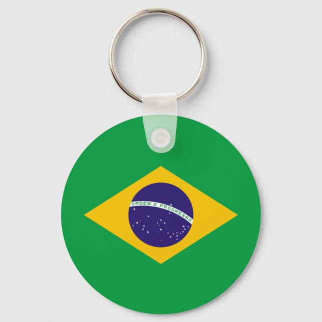 Flagge Brasiliens Schlüsselanhänger (Vorderseite)