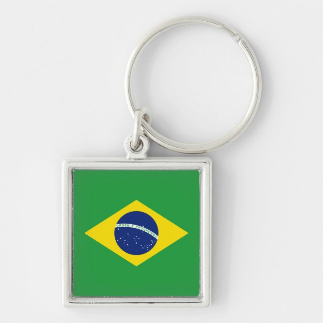 Flagge Brasiliens Schlüsselanhänger (Vorne)