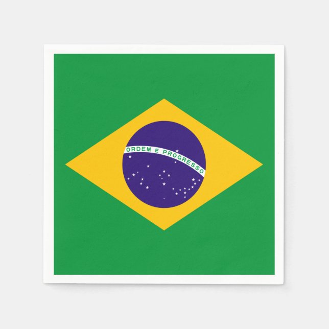 Flagge Brasiliens Serviette (Vorderseite)
