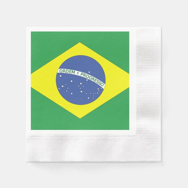 Flagge Brasiliens Serviette (Vorderseite)