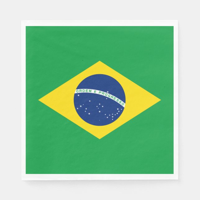 Flagge Brasiliens Serviette (Vorderseite)