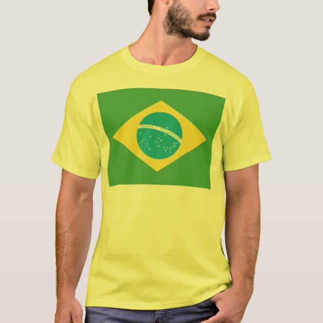 Flagge Brasiliens Shirt der Männer (Vorderseite)