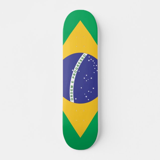 Flagge Brasiliens Skateboard (Vorne)