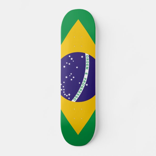 Flagge Brasiliens Skateboard (Vorderseite)