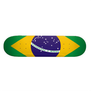 Flagge Brasiliens Skateboard