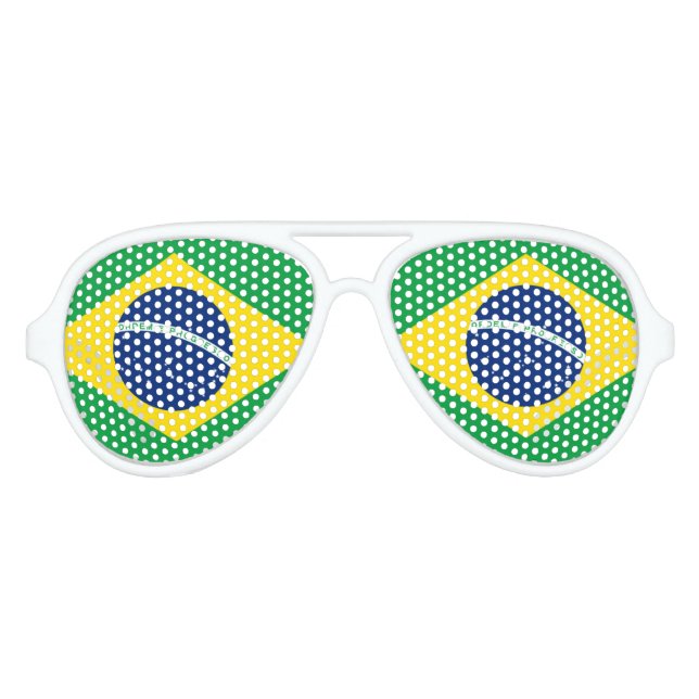 Flagge Brasiliens Sonnenbrille (Vorderseite)