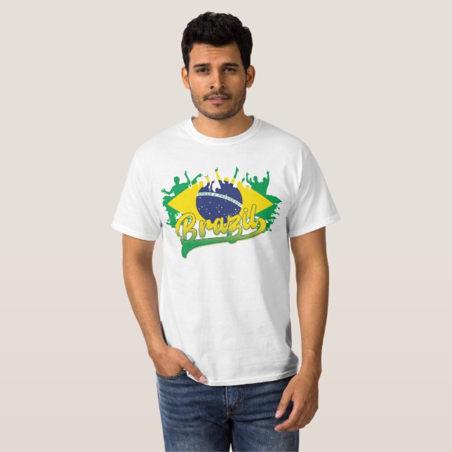 Flagge Brasiliens T-Shirt (Vorne ganz)