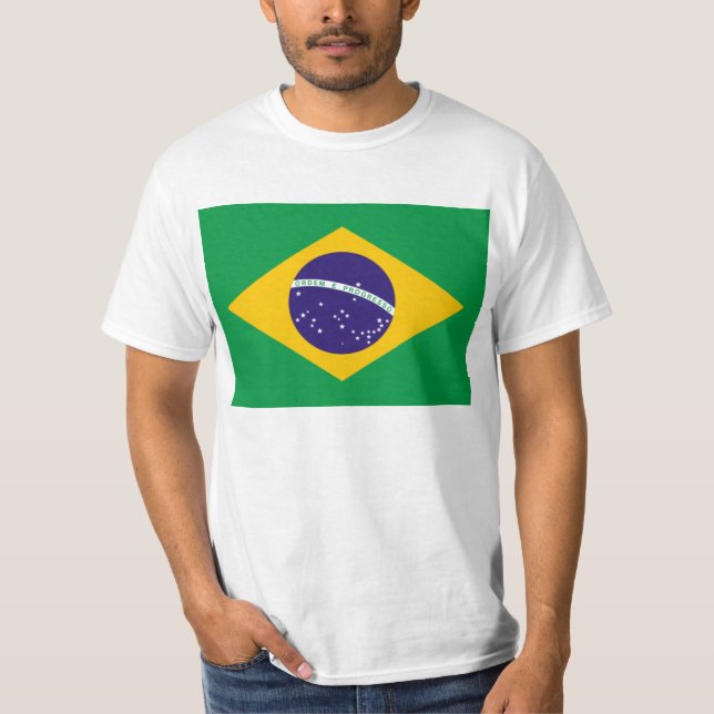 Flagge Brasiliens T Shirt (Vorderseite)
