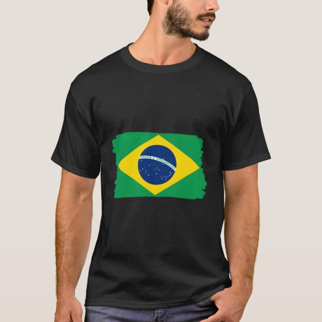 Flagge Brasiliens T-Shirt (Vorderseite)