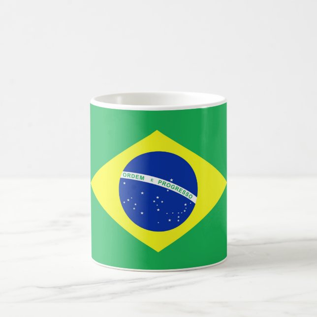 Flagge Brasiliens Tasse (Mittel)