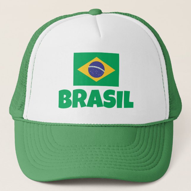 Flagge Brasiliens Truckerkappe (Vorderseite)