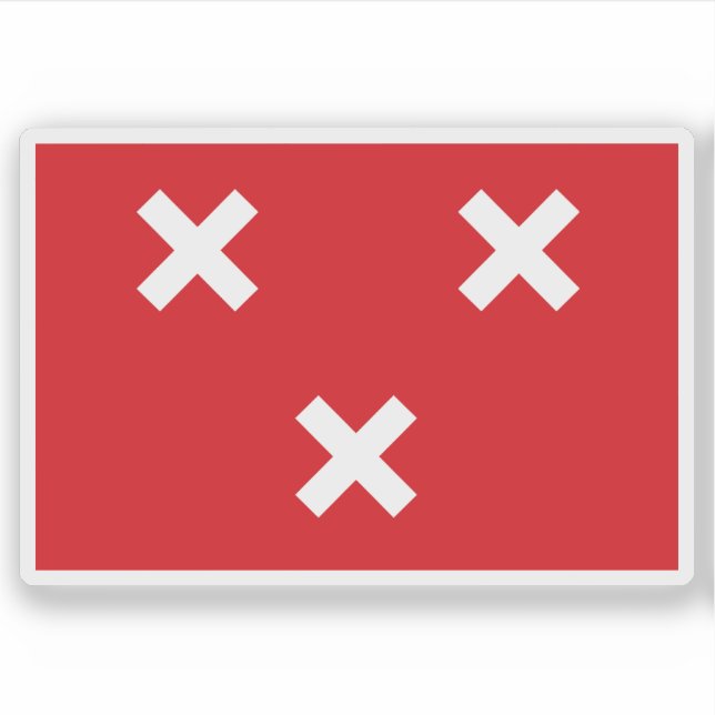 Flagge Bredas, Niederlande Aufkleber (Vorderseite)