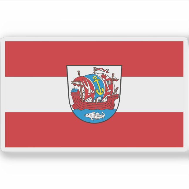 Flagge Bremerhaven, Deutschland Aufkleber (Vorderseite)