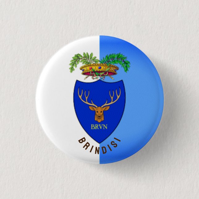 Flagge Brindisi, Italien Button (Vorderseite)
