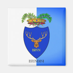 Flagge Brindisi, Italien Magnet